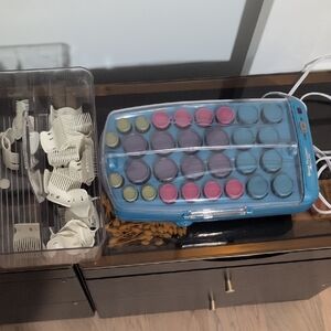 Baby Bliss Pro Hot Rollers Blue Hair Roller Set with Clips